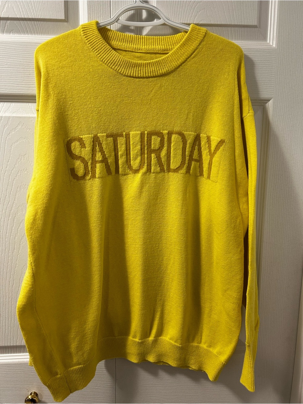 Smash + Tess Bright Yellow 'SATURDAY' Crewneck Sweater